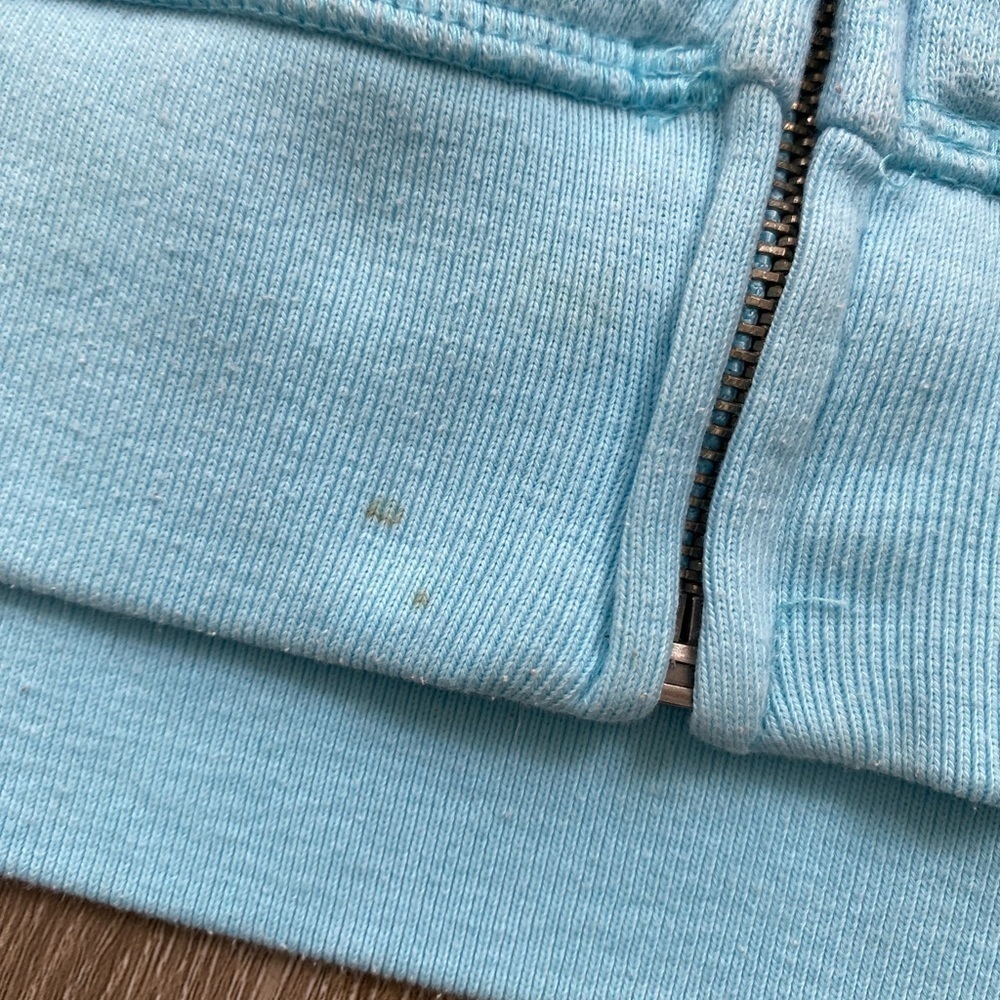 Vintage Y2K 00βs 08β PINK Victoria's Secret Light Blue Peace Sign Zip Up Hoodie - Picture 5 of 16